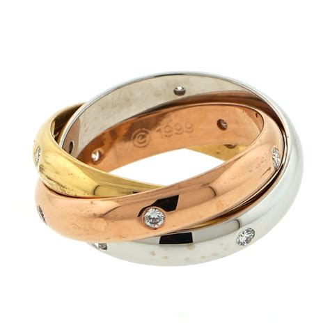 cartier trinity small ring|cartier tri color rolling ring.